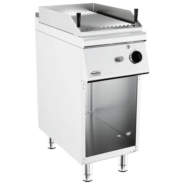 Lavasteengrill | BASE 900 | Gas | Oppervlak 390x650 (RVS) | 9kW | Piëzo Ontsteking | Open Onderkast | 400x900x900(h)mm