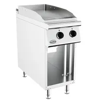 CombiSteel Bak-/Grillplaat | BASE 900 | Elektrisch | Glad Oppervlak 392x670 (RVS) | 50°C/300°C | 6kW (400V) | Open Onderkast | 400x900x900(h)mm 