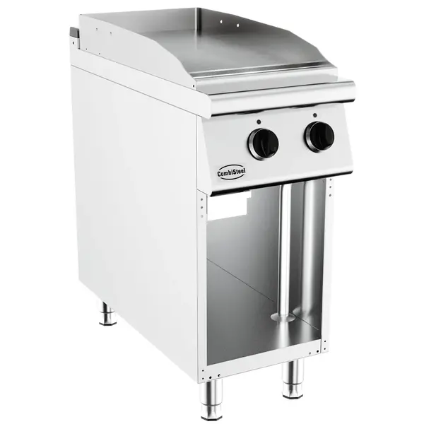 Bak-/Grillplaat | BASE 900 | Elektrisch | Glad Oppervlak 392x670 (RVS) | 50°C/300°C | 6kW (400V) | Open Onderkast | 400x900x900(h)mm