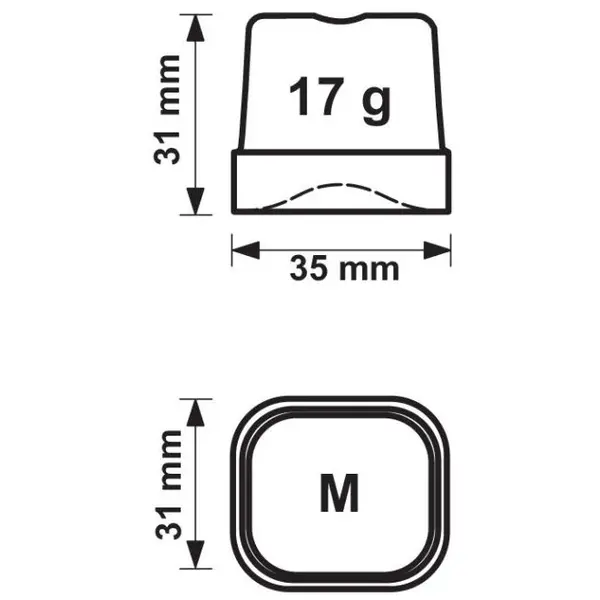 IJsblokjesmachine | Volle Blokjes (17g) | 34kg/24u | Bunker 16kg | Luchtgekoeld | 496x629x687/797(h)mm