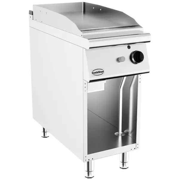 Bak-/Grillplaat | BASE 900 | Gas | Glad Oppervlak 392x670 (Verchroomd) | 9kW | Piëzo Ontsteking | Open Onderkast | 400x900x900(h)mm