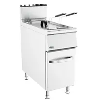 CombiSteel Friteuse | BASE 900 | Gas | 19L | 110°C/190°C | 18kW | Piëzo Ontsteking | Aftapkraan | 400x900x900(h)mm 