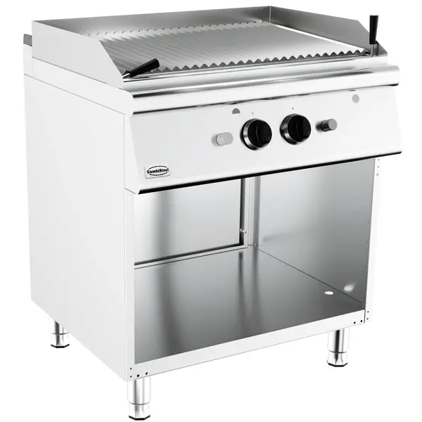 Lavasteengrill | BASE 900 | Gas | Oppervlak 760x700 (RVS) | 18kW | Piëzo Ontsteking | Open Onderkast | 800x900x900(h)mm