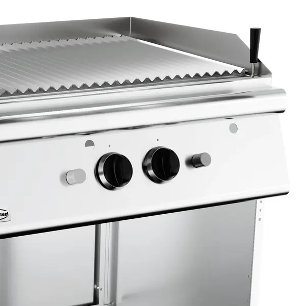 Lavasteengrill | BASE 900 | Gas | Oppervlak 760x700 (RVS) | 18kW | Piëzo Ontsteking | Open Onderkast | 800x900x900(h)mm