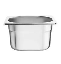CombiSteel GN-Bak | RVS | 1/6 GN | Hoogte 100mm | 176x162x100(h)mm 
