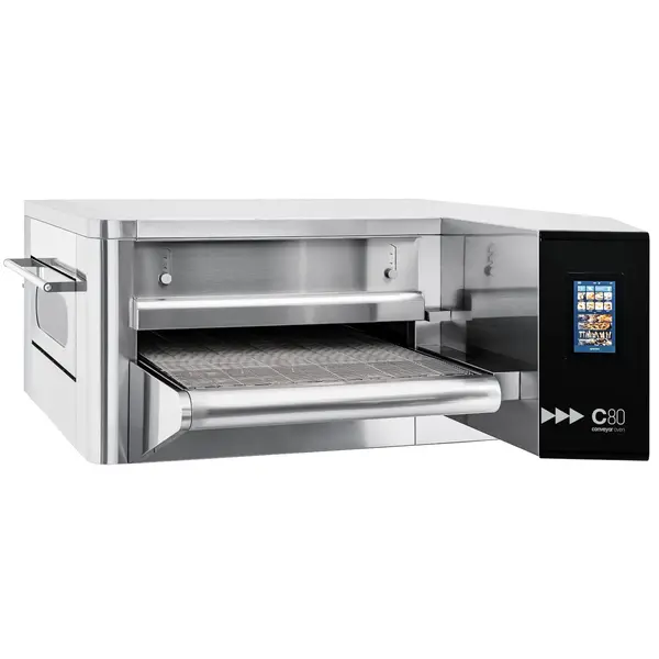 Tunneloven | Elektrisch | C80 | Met Onderstel | 206 Pizza's/u | 80 cm band | 24.4kW | 2250x1560x1130(h)mm
