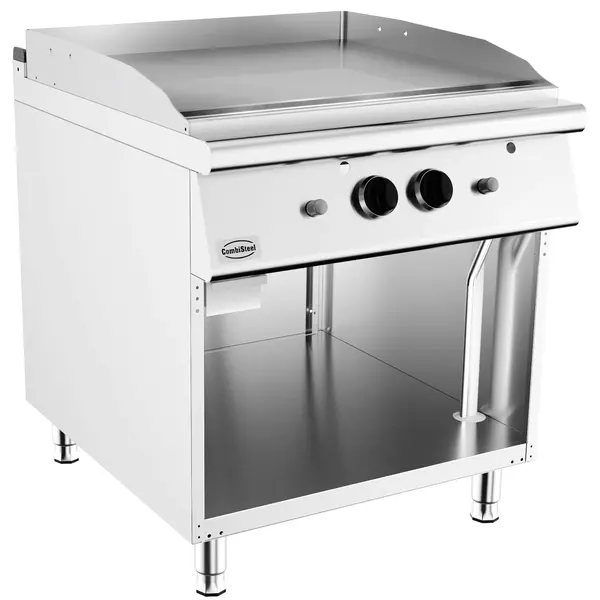 Bak-/Grillplaat | BASE 900 | Gas | Glad Oppervlak 792x670 (Verchroomd) | 18kW | Piëzo Ontsteking | Open Onderkast | 800x900x900(h)mm