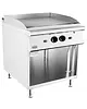 CombiSteel Bak-/Grillplaat | BASE 900 | Gas | Glad Oppervlak 792x670 (Verchroomd) | 18kW | Piëzo Ontsteking | Open Onderkast | 800x900x900(h)mm 