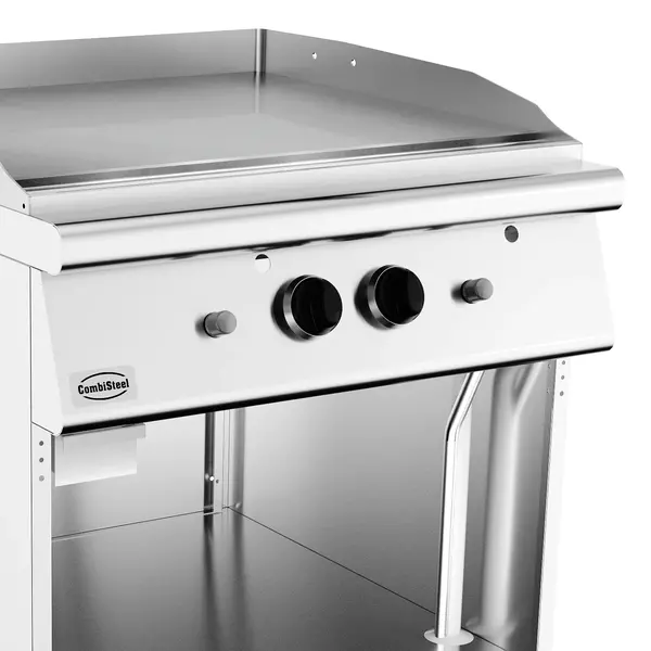 Bak-/Grillplaat | BASE 900 | Gas | Glad Oppervlak 792x670 (Verchroomd) | 18kW | Piëzo Ontsteking | Open Onderkast | 800x900x900(h)mm