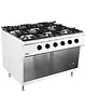 CombiSteel Fornuis | BASE 900 | Gas | 6 Branders (6x 8.5kW) | Waakvlam | Open Onderkast | 1200x900x900(h)mm 
