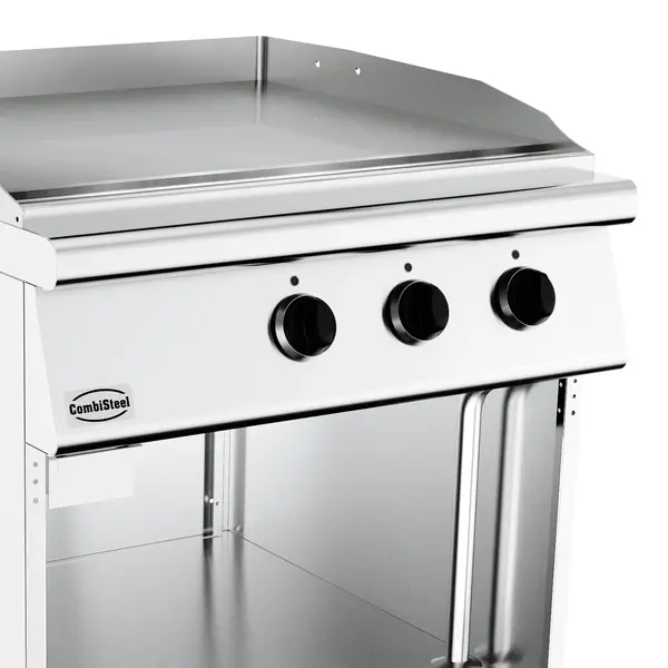 Bak-/Grillplaat | BASE 900 | Elektrisch | Glad Oppervlak 792x670 (Verchroomd) | 50°C/300°C | 12kW (400V) | Open Onderkast | 800x900x900(h)mm