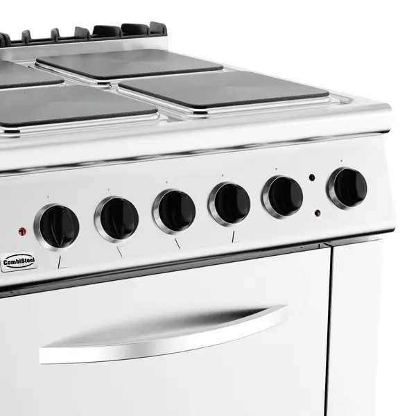 Fornuis + Oven | BASE 900 | Elektrisch | 4 Kookpunten + 2/1 GN Oven | 18kW (400V) | 800x900x900(h)mm