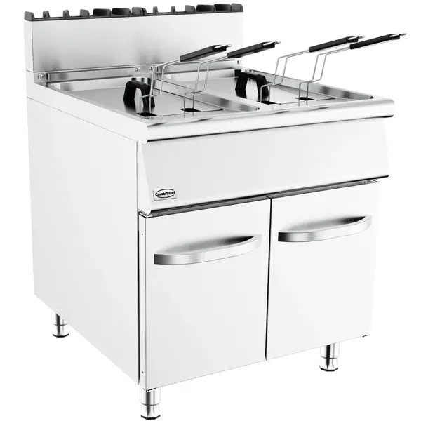 Friteuse | BASE 900 | Gas | 19+19L | 110°C/190°C | 36kW | Piëzo Ontsteking | Aftapkranen | 800x900x900(h)mm