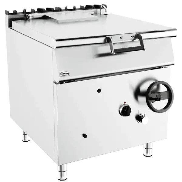 Kantelbare Braadpan | BASE 900 | Gas | 80L | 50°C/300°C | 20kW | Vulkraan (230V) | 800x900x900(h)mm