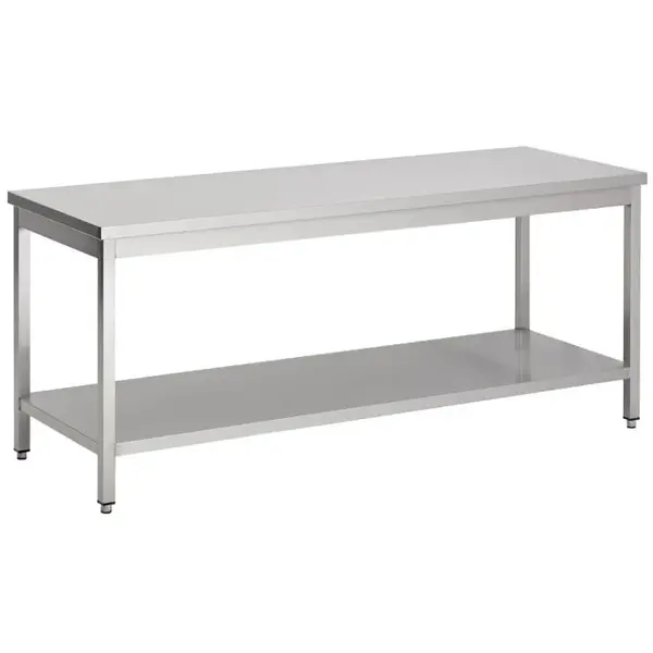 Werktafel | RVS | Bodemschap | Diepte 600 | Hoogte 900 | Breedte 700-2900 | Zelfmontage