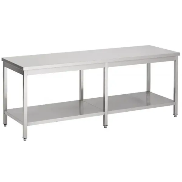 Werktafel | RVS | Bodemschap | Diepte 600 | Hoogte 900 | Breedte 700-2900 | Zelfmontage