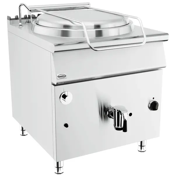 Kookketel | BASE 900 | Gas | 150L | 60ºC/180ºC | Indirecte Verhitting | 20kW | Piëzo Ontsteking | Vulkraan (Warm/Koud) + Aftapkraan | 800x900x900(h)mm