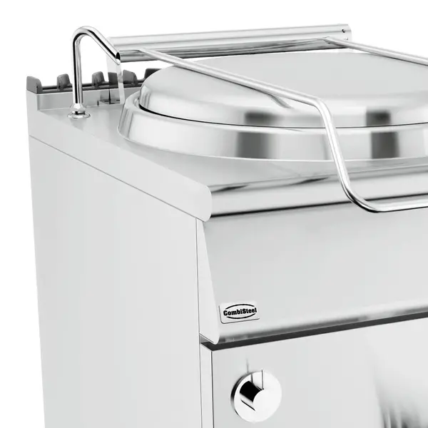 Kookketel | BASE 900 | Gas | 150L | 60ºC/180ºC | Indirecte Verhitting | 20kW | Piëzo Ontsteking | Vulkraan (Warm/Koud) + Aftapkraan | 800x900x900(h)mm