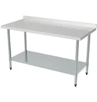 CombiSteel Werktafel | RVS | Bodemschap | Diepte 700 | Hoogte 850 | Breedte 700-2000 | Achteropstand | Zelfmontage 