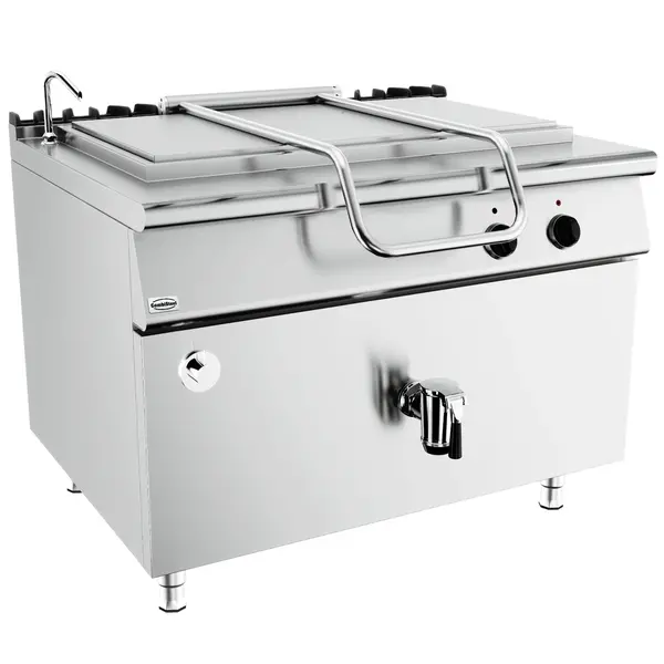 Kookketel | BASE 900 | Elektrisch | 250L | 60°C/180°C | Indirecte Verhitting | 24kW (400V) | Vulkraan (Warm/Koud) + Aftapkraan | 1200x900x900(h)mm