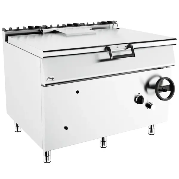 Kantelbare Braadpan | BASE 900 | Gas | 120L | 50°C/300°C | 30kW | Vulkraan (230V) | 1200x900x900(h)mm