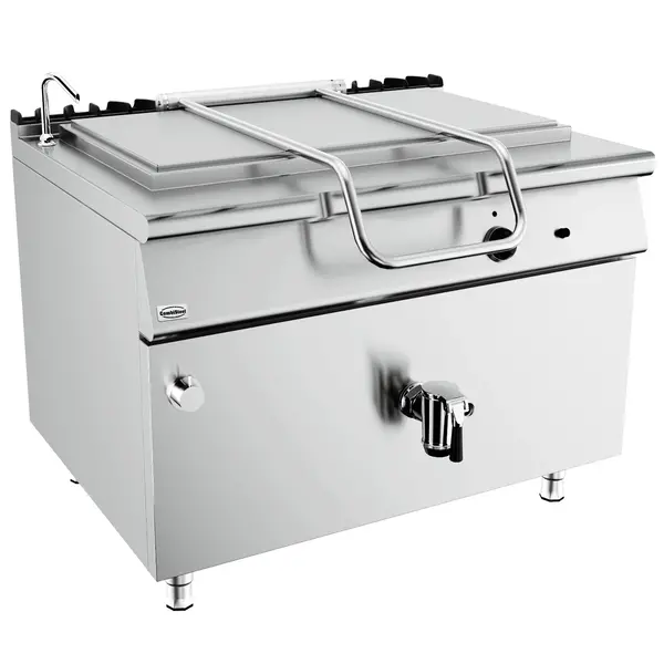Kookketel | BASE 900 | Gas | 250L | 60ºC/180ºC | Indirecte Verhitting | 30kW | Piëzo Ontsteking | Vulkraan (Warm/Koud) + Aftapkraan | 1200x900x900(h)mm