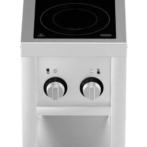 Inductiefornuis | 2 Kookpunten | 7kW (400V) | Open Onderstel | 355x655x875(h)mm