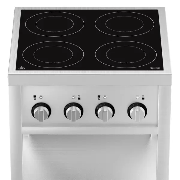 Inductiefornuis | 4 Kookpunten | 14kW (400V) | Open Onderstel | 655x655x875(h)mm