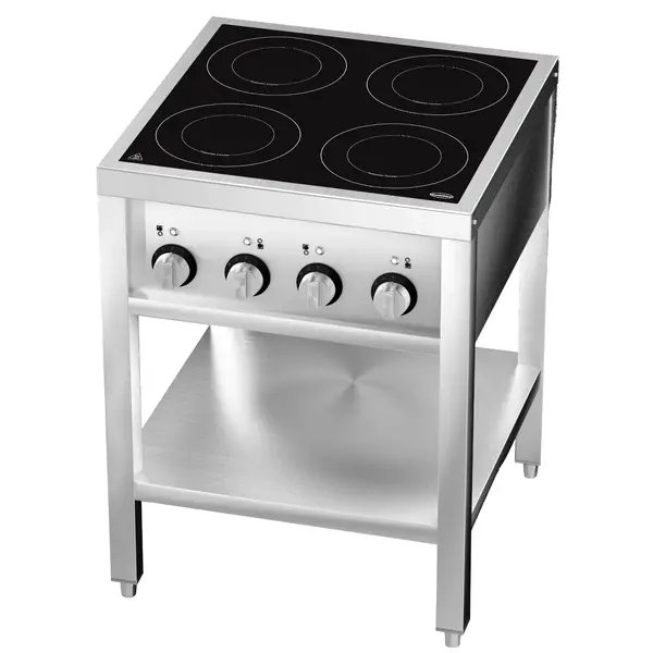 Inductiefornuis | 4 Kookpunten | 14kW (400V) | Open Onderstel | 655x655x875(h)mm
