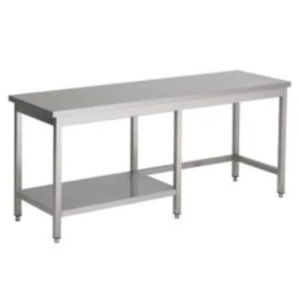 Werktafel | RVS | Half Bodemschap | Diepte 700 | Hoogte 900 | Breedte 1000-2900 | Zelfmontage