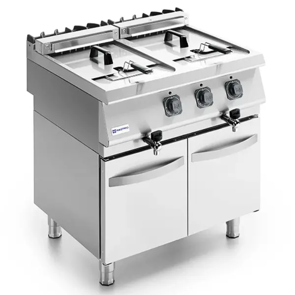 Friteuse | 700 LINE | Elektrisch | 10+10L | 100°C/185°C | 15kW (400V) | Aftapkranen | 800x730x300(h)mm
