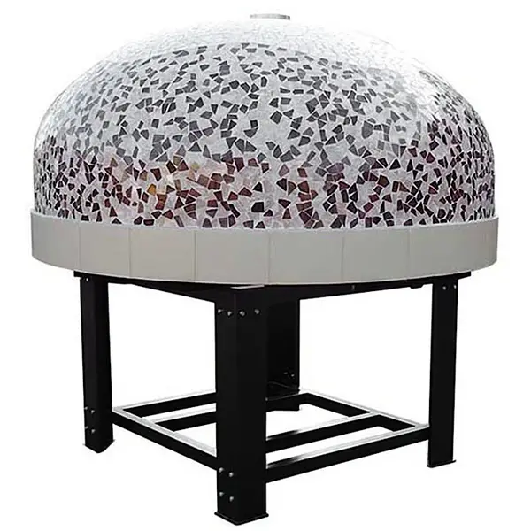 Pizzaoven | SERIE DK (MOSAIC) | Hout | 4x Ø30cm | Div. Kleuren/Designs | Incl. Onderstel | 1450x1670x2050(h)mm