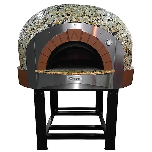 Pizzaoven | SERIE DK (MOSAIC) | Hout | 4x Ø30cm | Div. Kleuren/Designs | Incl. Onderstel | 1450x1670x2050(h)mm