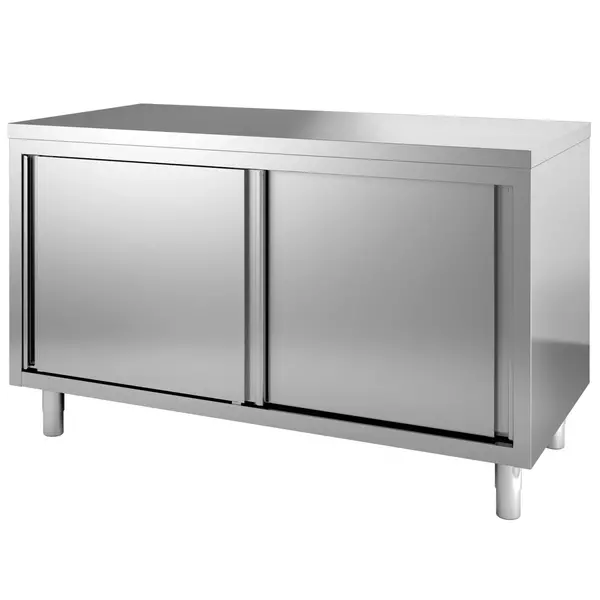 Werkbank | PRIME | RVS | Schuifdeuren | Diepte 700 | Hoogte 850 | Breedte 1000-2000