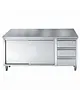 CombiSteel Werkbank | PRIME | RVS | Schuifdeuren + Laden (Rechts) | Diepte 700 | Hoogte 850 | Breedte 1600-2000 