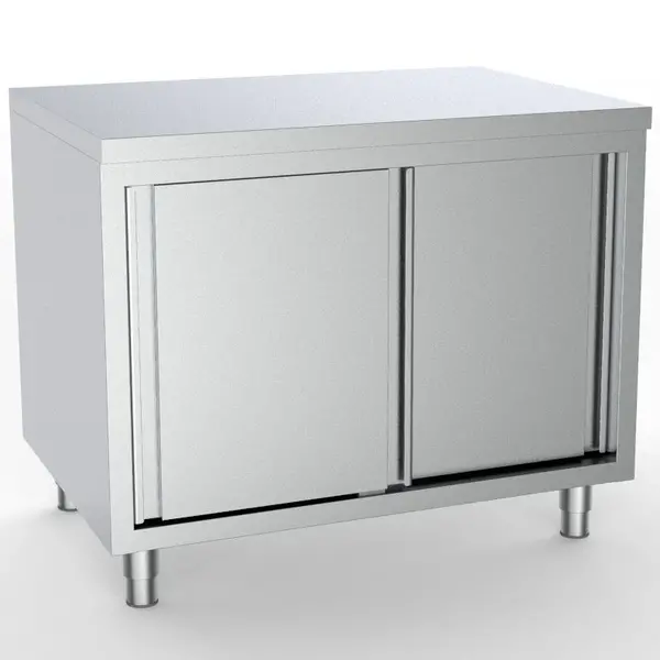Werkbank | ESSENTIAL | RVS | Schuifdeuren | Diepte 700 | Hoogte 850 | Breedte 1000-2000
