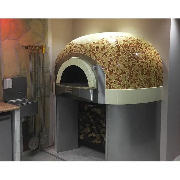Pizzaoven | SERIE DK (MOSAIC) | Hout | 7x Ø30cm | Div. Kleuren/Designs | Incl. Onderstel | 1710x1900x2050(h)mm