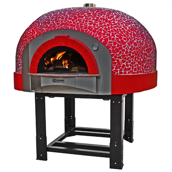 Pizzaoven | SERIE DK (MOSAIC) | Hout | 13x Ø30cm | Div. Kleuren/Designs | Incl. Onderstel | 2100x2350x2050(h)mm