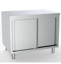 CombiSteel Werkbank | ESSENTIAL | RVS | Schuifdeuren | Diepte 600 | Hoogte 850 | Breedte 1000-2000 