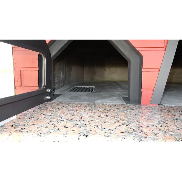Pizzaoven + Barbecue | SERIE DFB | Hout | 6x Ø30cm + BBQ (40x50cm) | Incl. Onderstel | 2020x1700x2000(h)mm