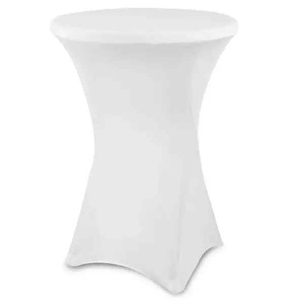 Tafelhoes | Statafel Ø800mm | Polyester/Elastaan | Wit | Ø800x1090(h)mm