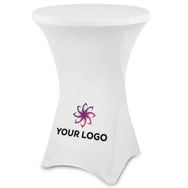 Tafelhoes | Statafel Ø800mm | Polyester/Elastaan | Wit | Ø800x1090(h)mm