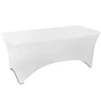 Luxus Tafelhoes | Inklapbare Tafel 1800x750mm | Polyester/Elastaan | Wit | 1800x750x740(h)mm 
