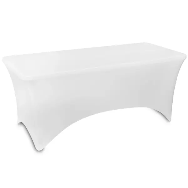 Tafelhoes | Inklapbare Tafel 1800x750mm | Polyester/Elastaan | Wit | 1800x750x740(h)mm