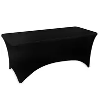 Luxus Tafelhoes | Inklapbare Tafel 1800x750mm | Polyester/Elastaan | Zwart | 1800x750x740(h)mm 