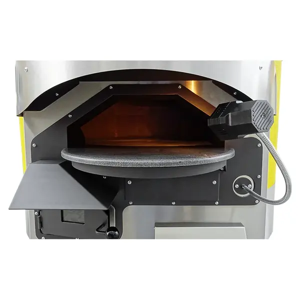 Roterende Pizzaoven | SERIE DRK (SILICONE) | Hout | 6x Ø30cm | 230V | Div. Kleuren | Incl. Onderstel | 1470x1700x2000(h)mm