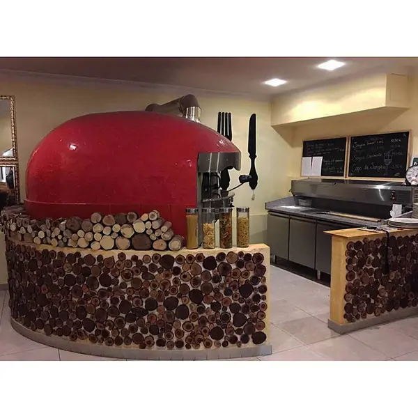 Roterende Pizzaoven | SERIE DRK (MOSAIC) | Hout | 9x Ø30cm | 230V | Div. Kleuren/Designs | Incl. Onderstel | 1960x2150x2050(h)mm