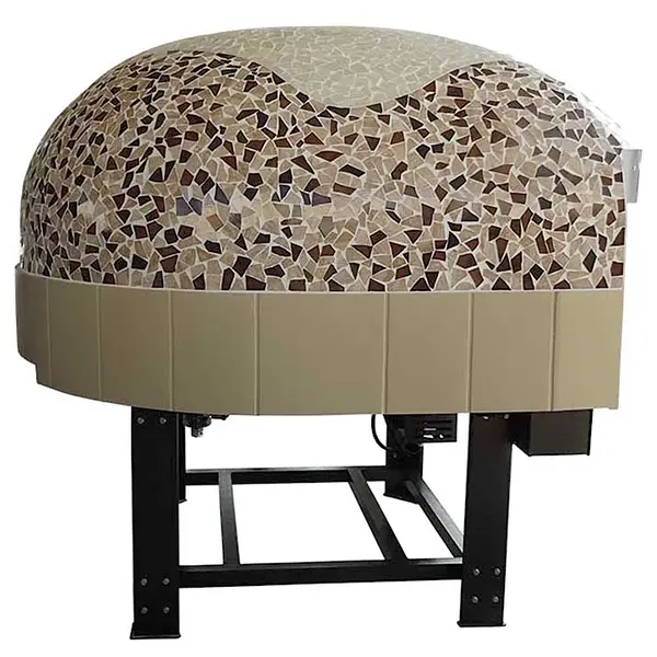Roterende Pizzaoven | SERIE DRK (MOSAIC) | Hout | 9x Ø30cm | 230V | Div. Kleuren/Designs | Incl. Onderstel | 1960x2150x2050(h)mm