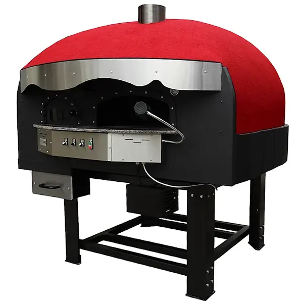 Roterende Pizzaoven | SERIE DRK (SILICONE) | Hout | 9x Ø30cm | Div. Kleuren | 230V | Incl. Onderstel | 1960x2150x2050(h)mm