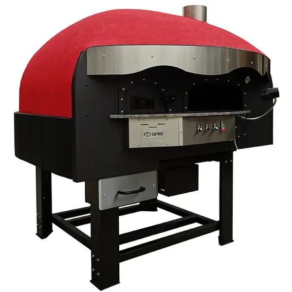 Roterende Pizzaoven | SERIE DRK (SILICONE) | Hout | 9x Ø30cm | Div. Kleuren | 230V | Incl. Onderstel | 1960x2150x2050(h)mm